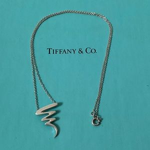 TIFFANY & CO. Vintage Silver (925) Paloma Picasso Scribble Pendant Ne…